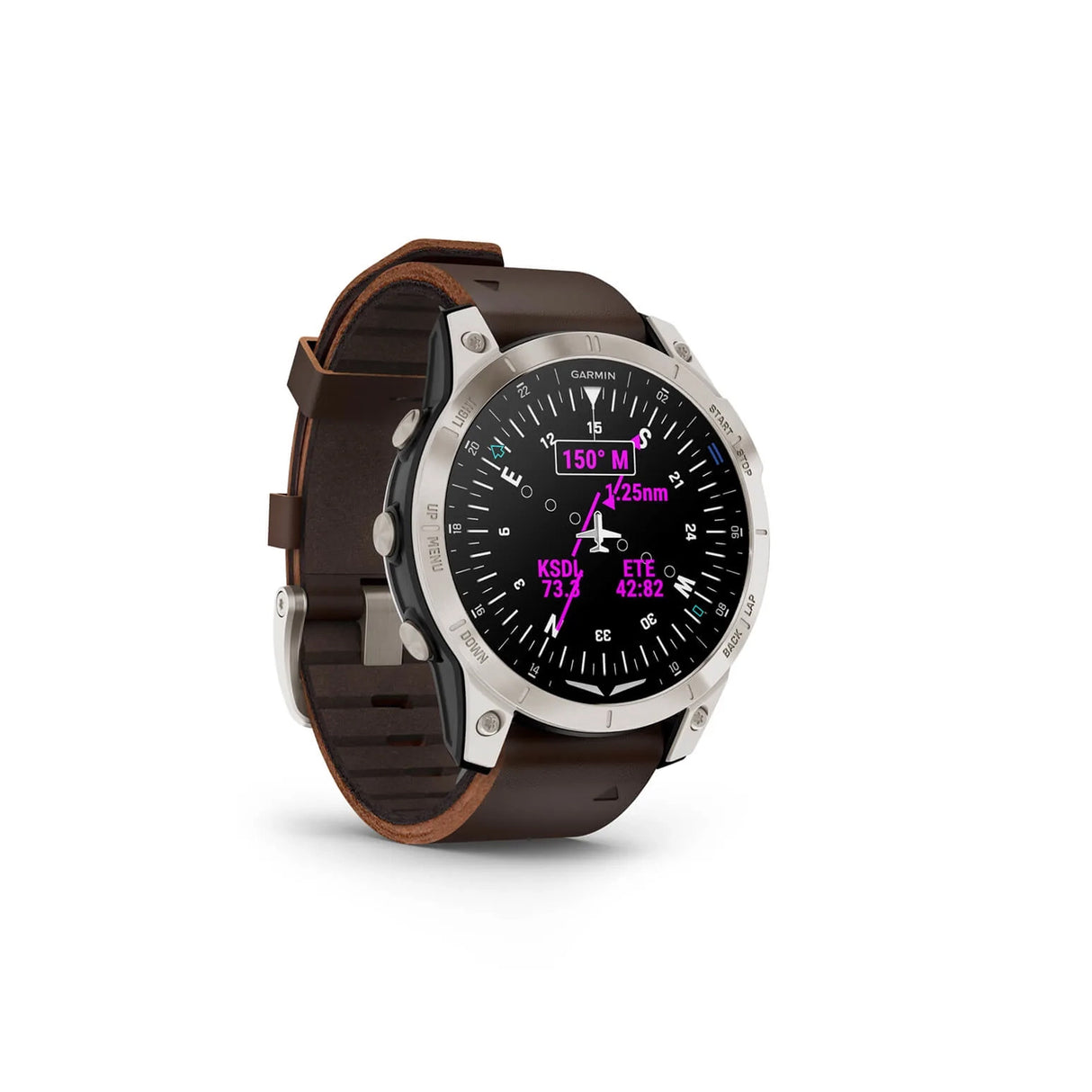 Garmin D2 Mach 1 Aviator Oxford Brown Leather Band