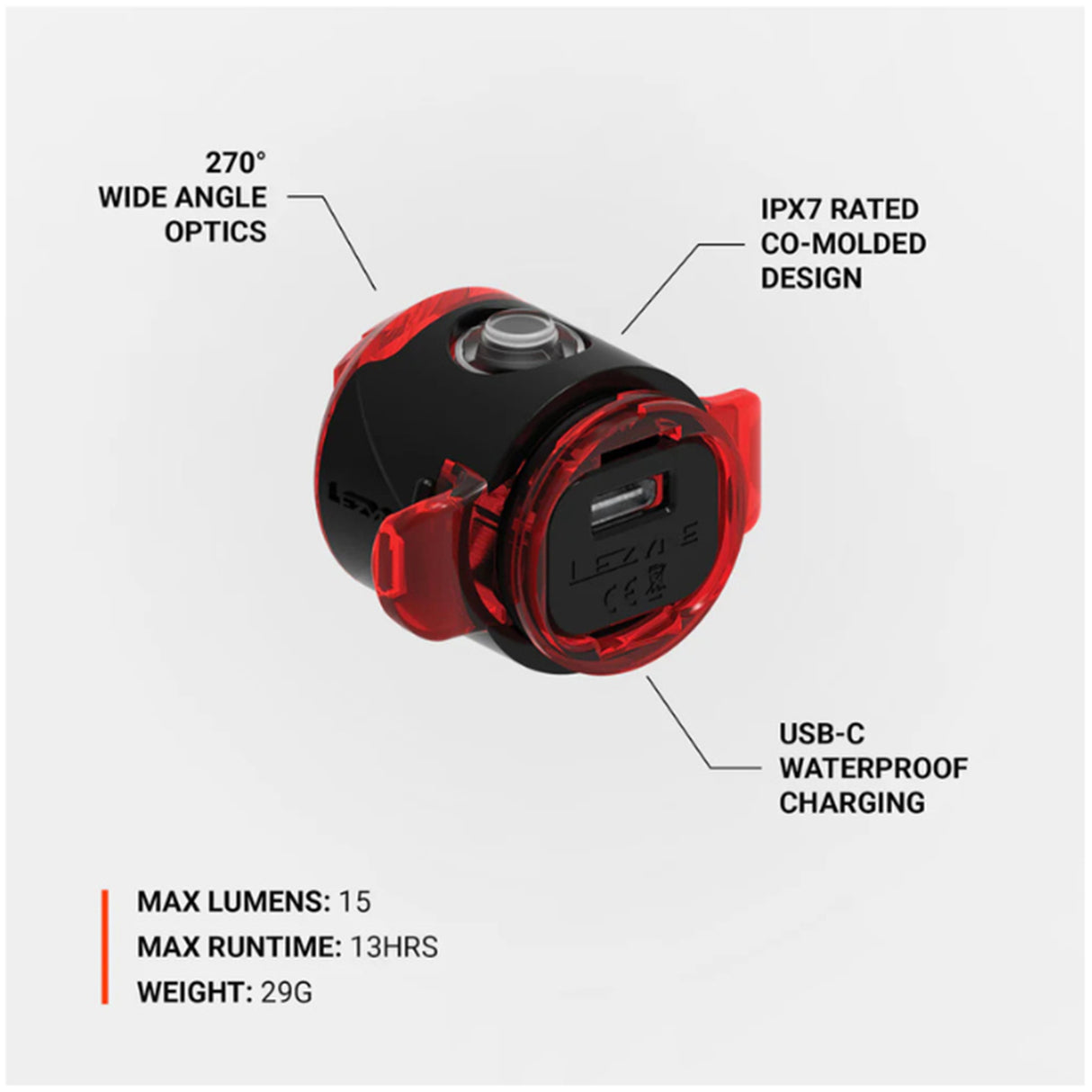 Lezyne Femto USB-C Rear Light