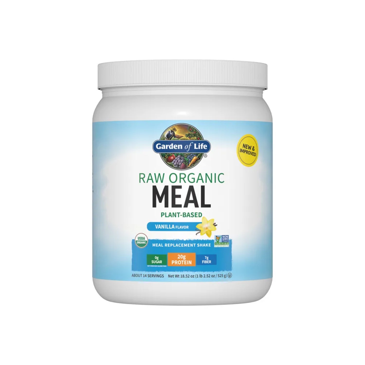 Garden of Life Raw Organic Meal Replacement Protein Powder Vanilla