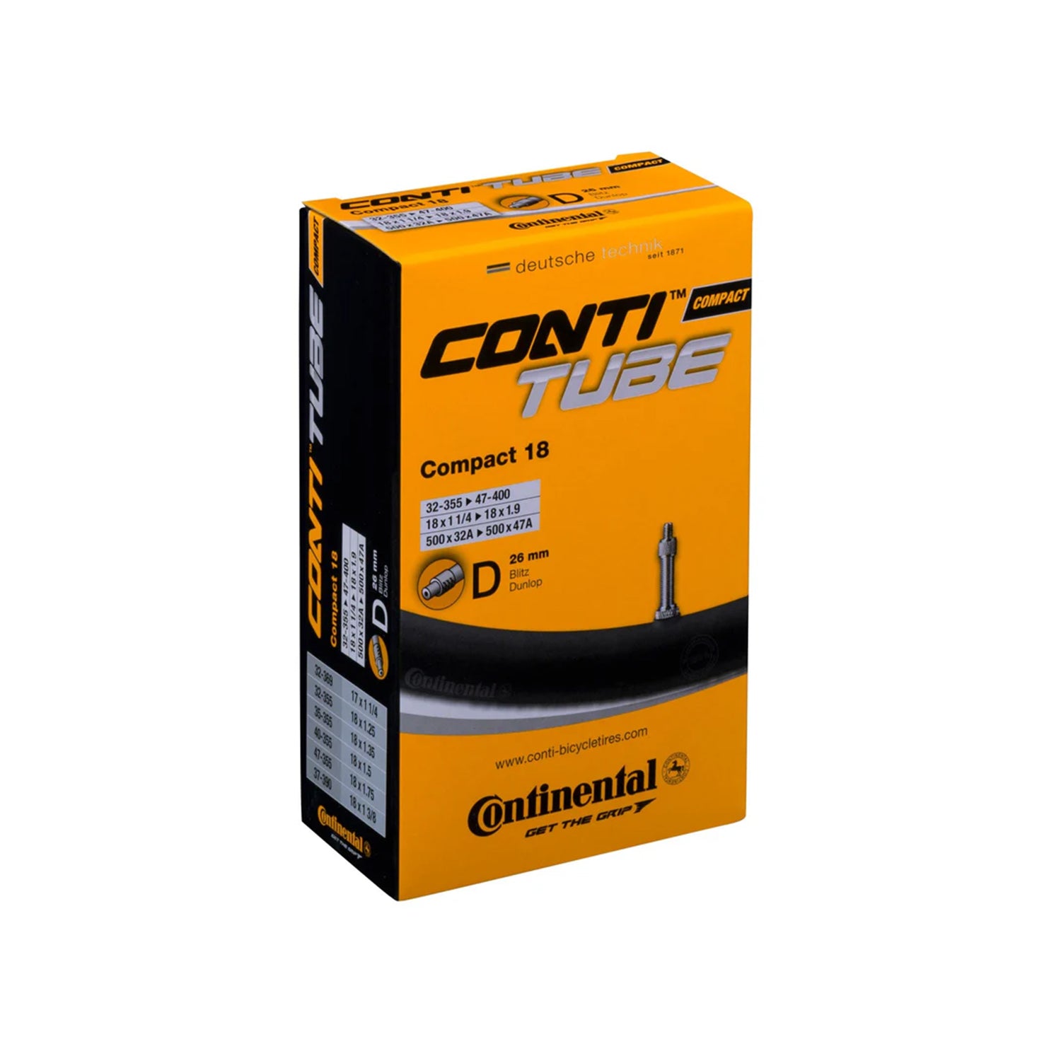 Continental Compact 18-inch Inner Tube x 40mm