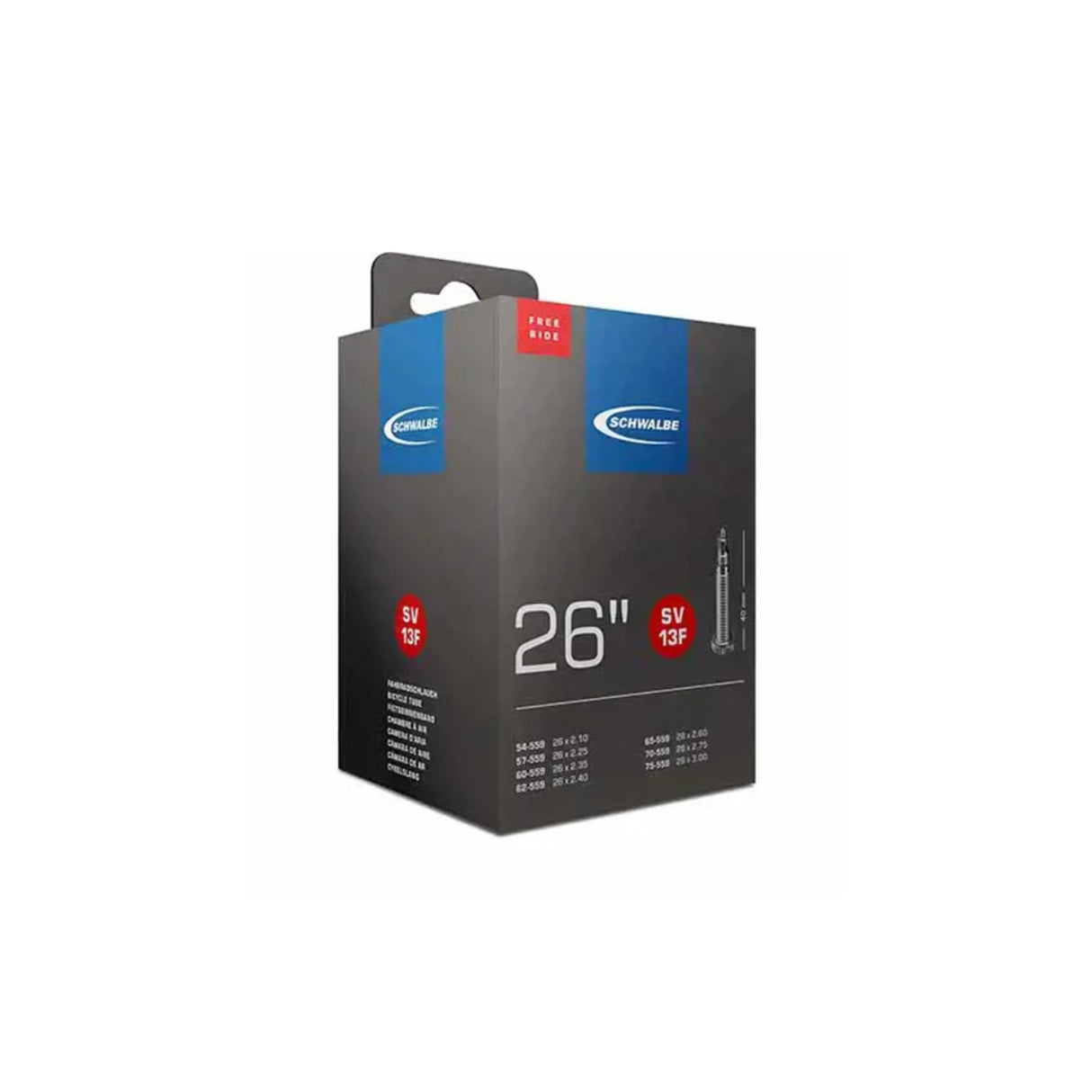 Schwalbe SV13F 26" Inner Tube 54/75-559 Freeride 40mm Presta Valve