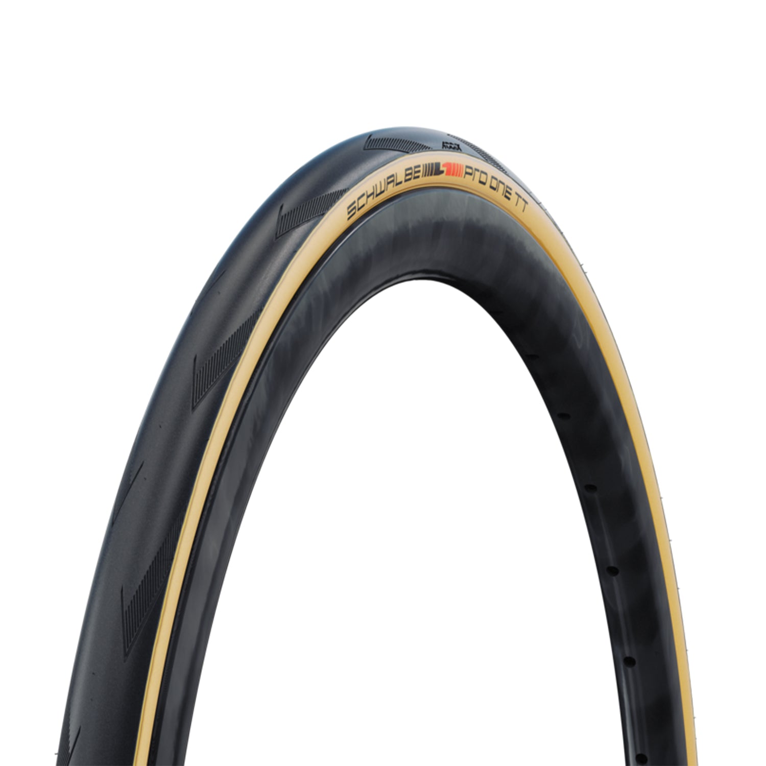 Schwalbe Pro One TT ADDIX Race V‑Guard TLE Tire 28" 700c 127 TPI Folding Bead Clear Skin