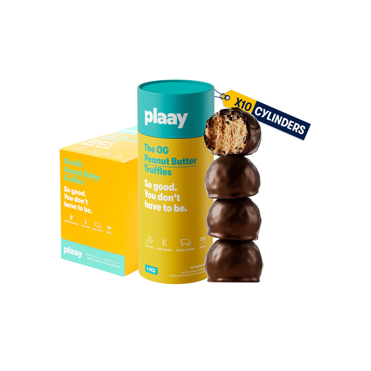 Plaay Peanut Butter Truffles (10 x 60g)