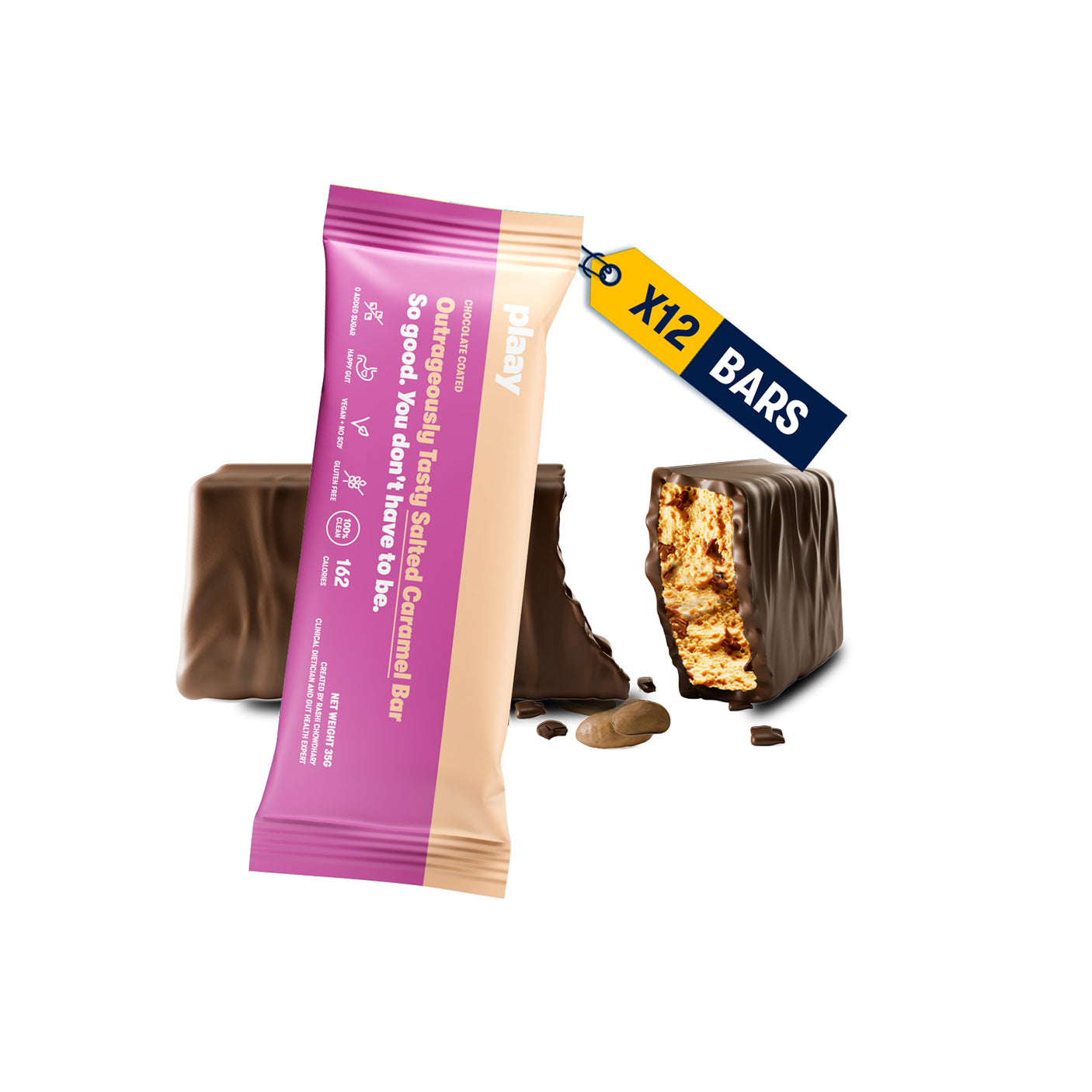 Plaay Salted Caramel Bar (12 x 35g)