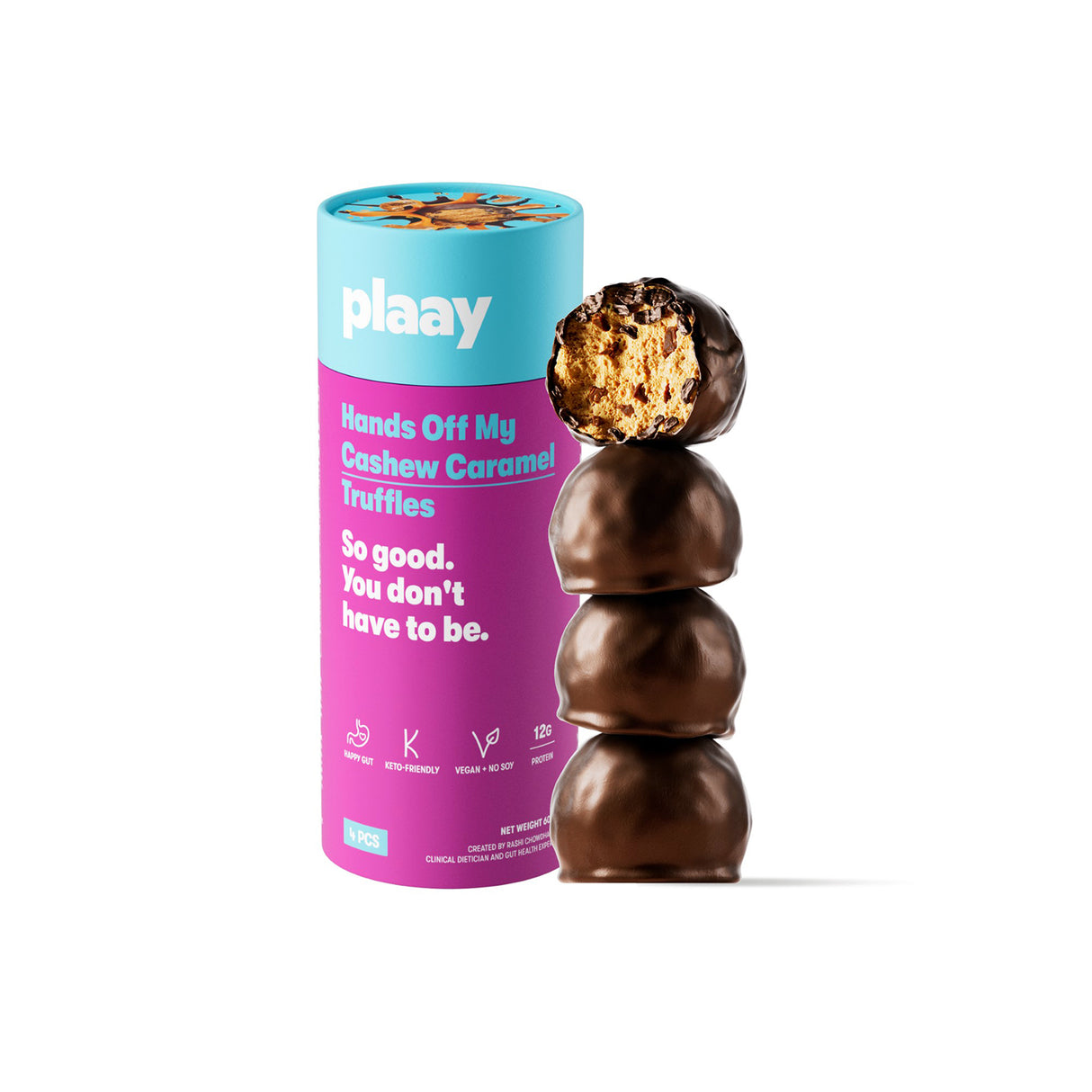Plaay Cashew Caramel Truffles (10 x 60g)