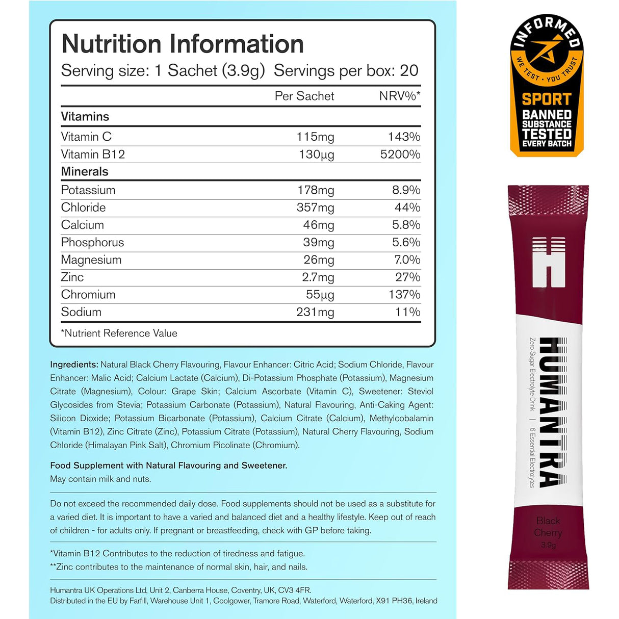 Humantra Electrolyte (20 x 4.5g)