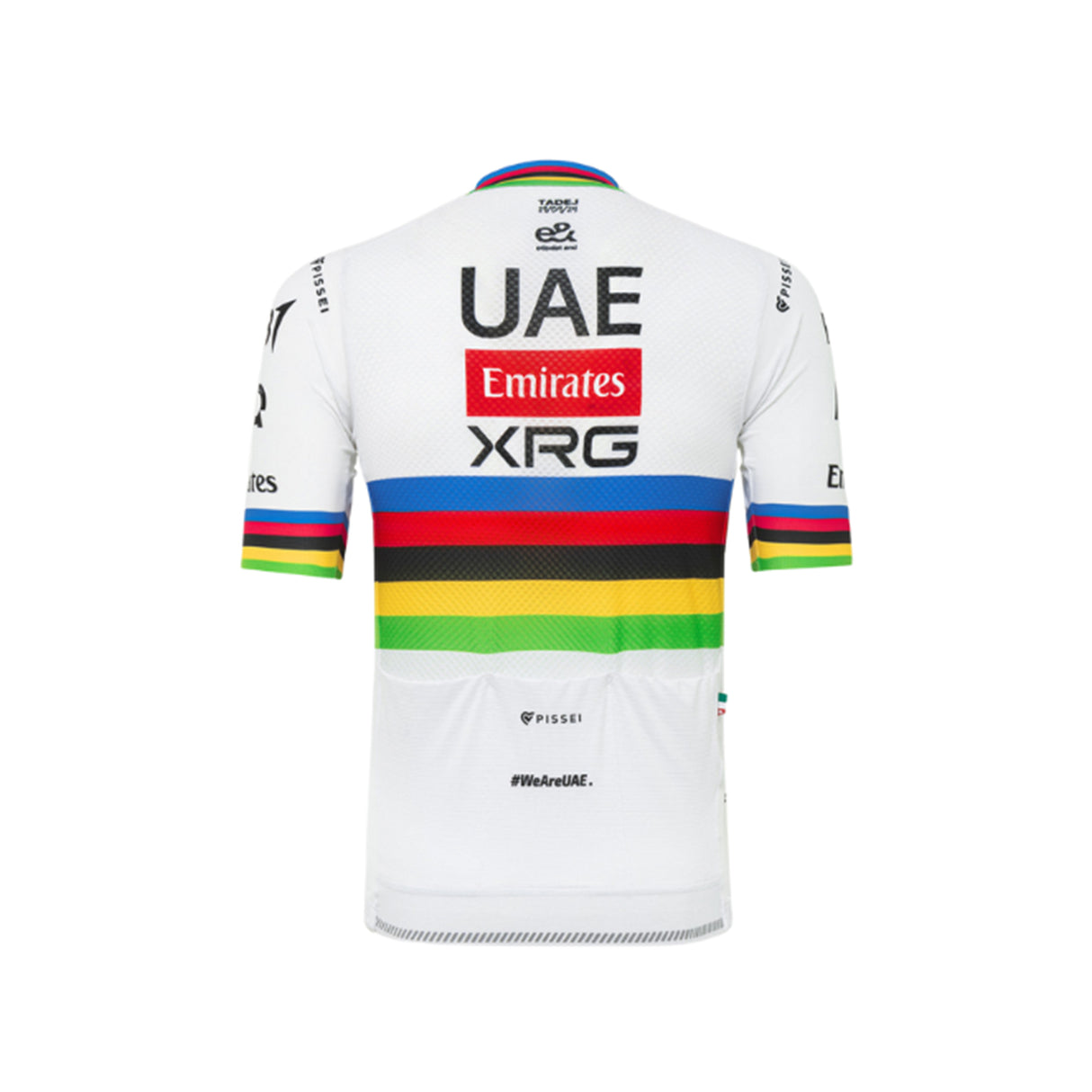 Pissei Tadej Pogacar World Champ Replica Short Sleeve Jersey 2025