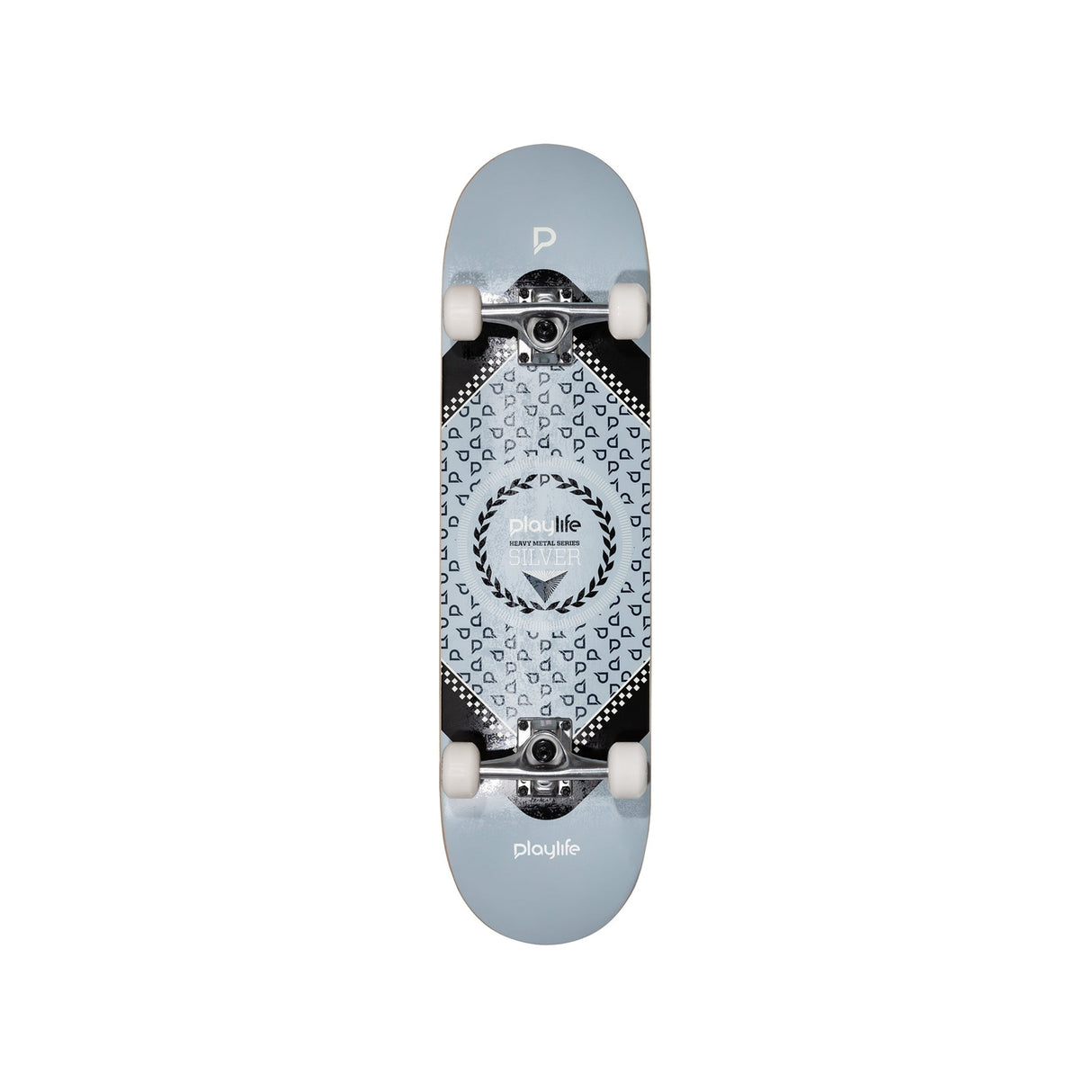 Powerslide Playlife Heavy Metal Silver Skateboard