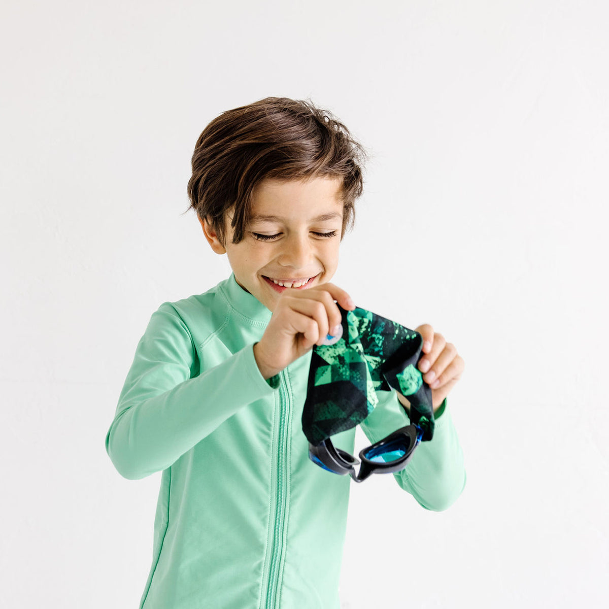 Splash Green Fusion Kids Swim Goggles