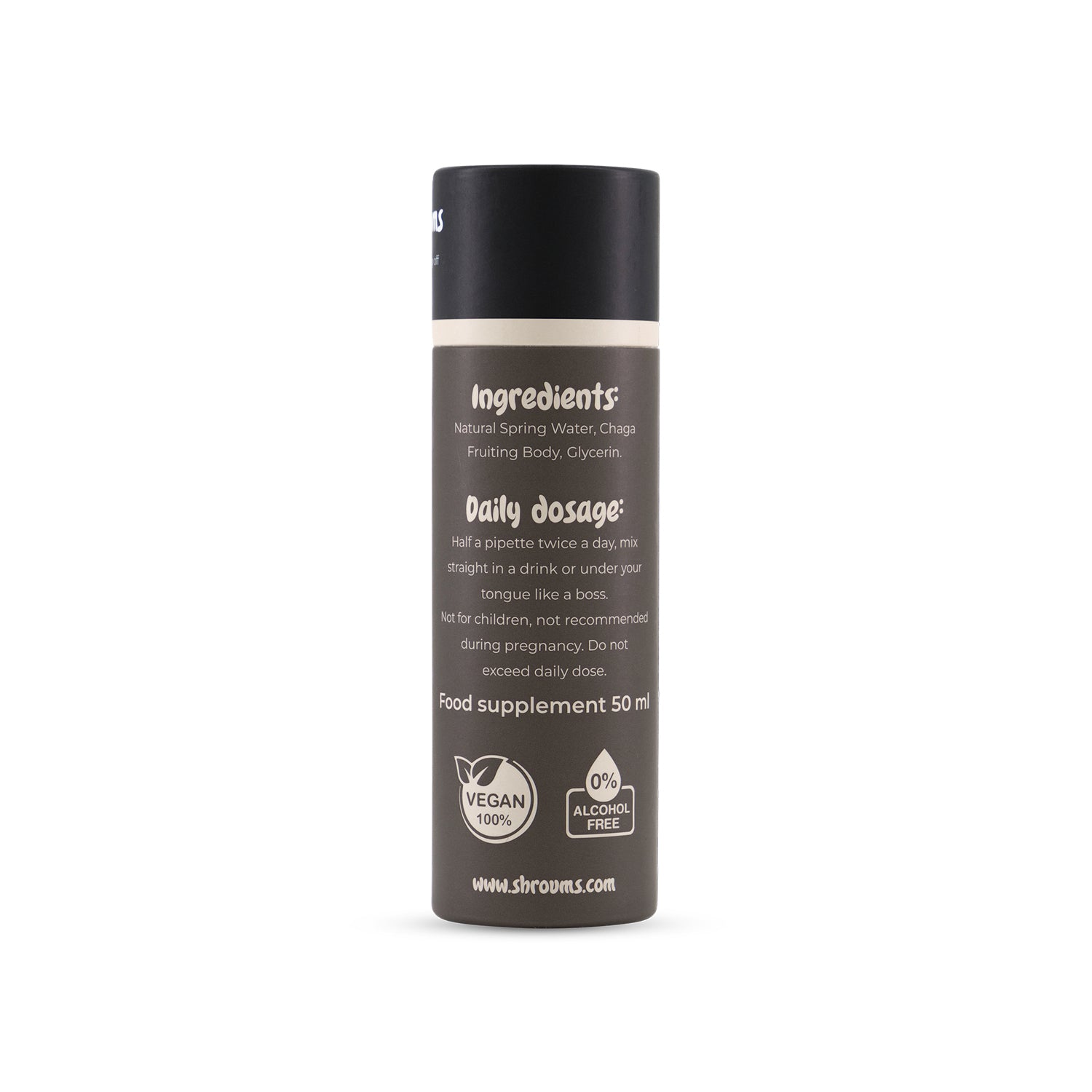 Shroums Chaga Mushroom Extract – Alcohol Free 50ml