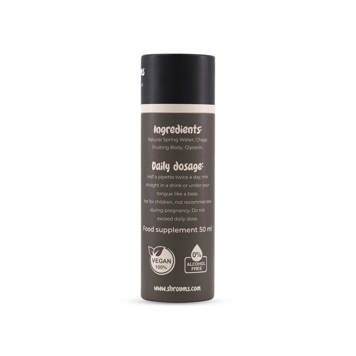 Shroums Chaga Mushroom Extract – Alcohol Free 50ml