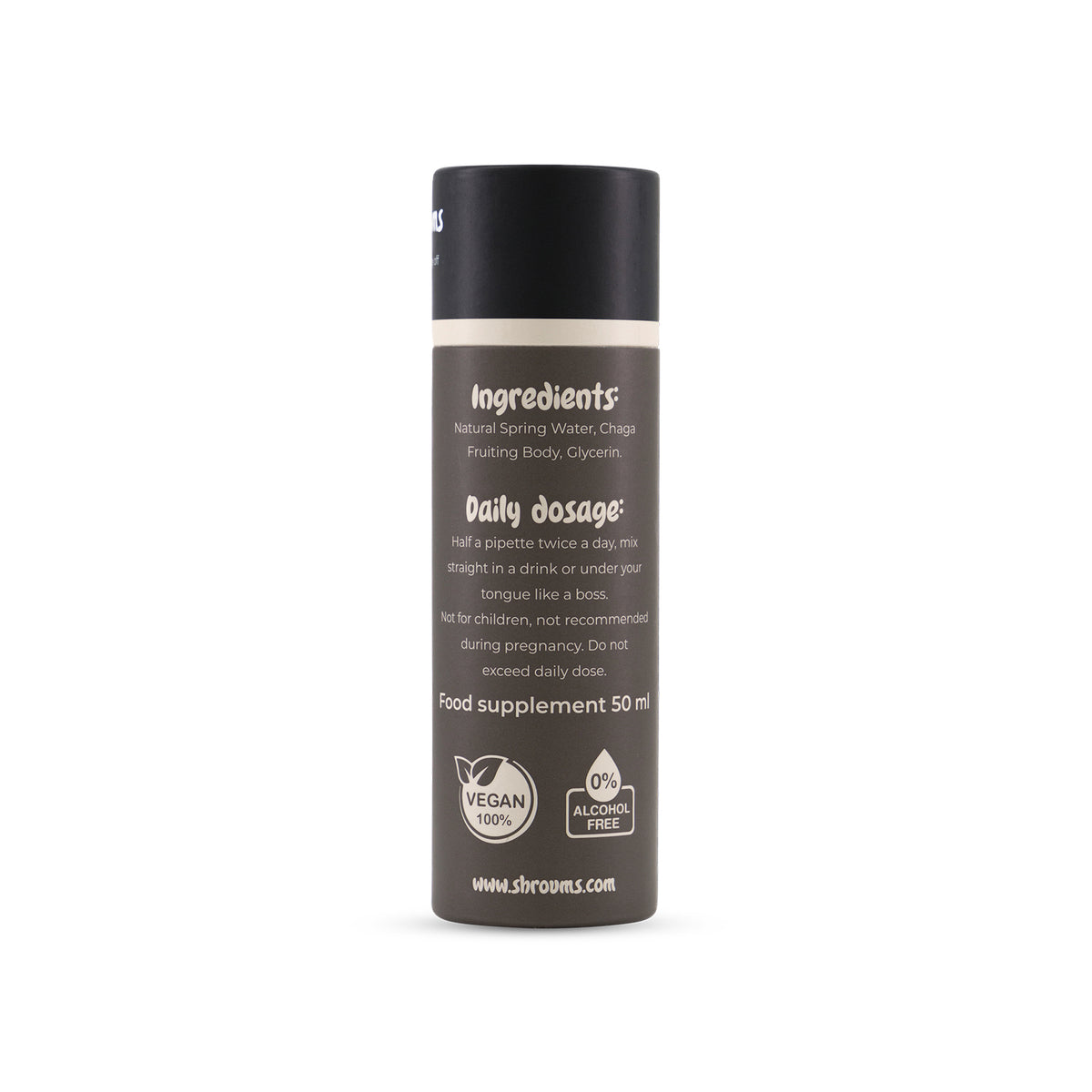 Shroums Chaga Mushroom Extract – Alcohol Free 50ml