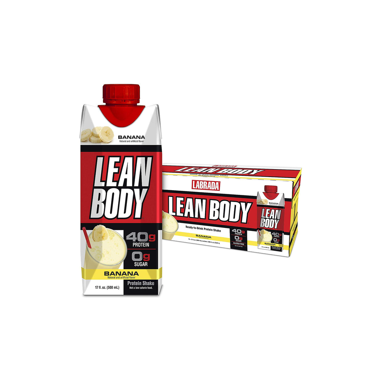 Lean Body Ready-to-Drink Protein Shake Banana (12 x 500ml)