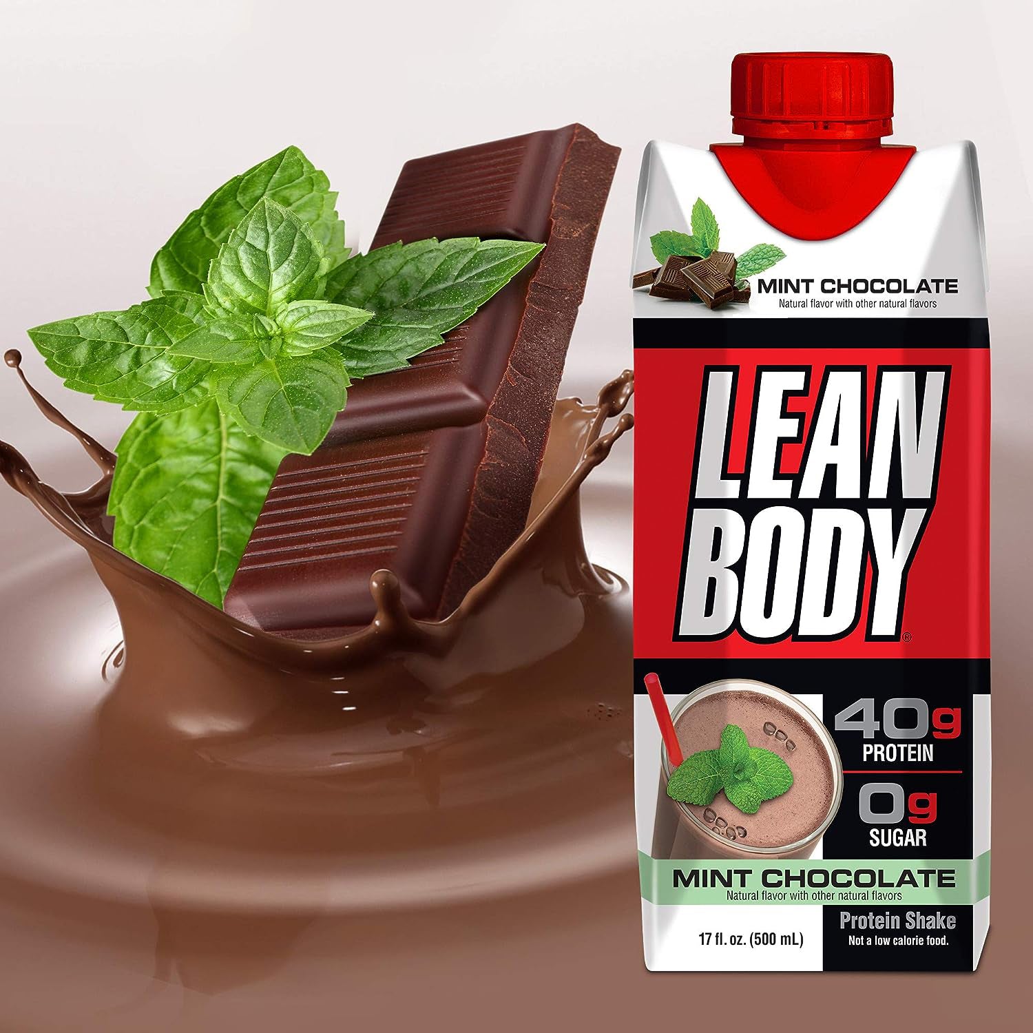 Lean Body Ready-to-Drink Protein Shake Mint Chocolate (12 x 500ml)