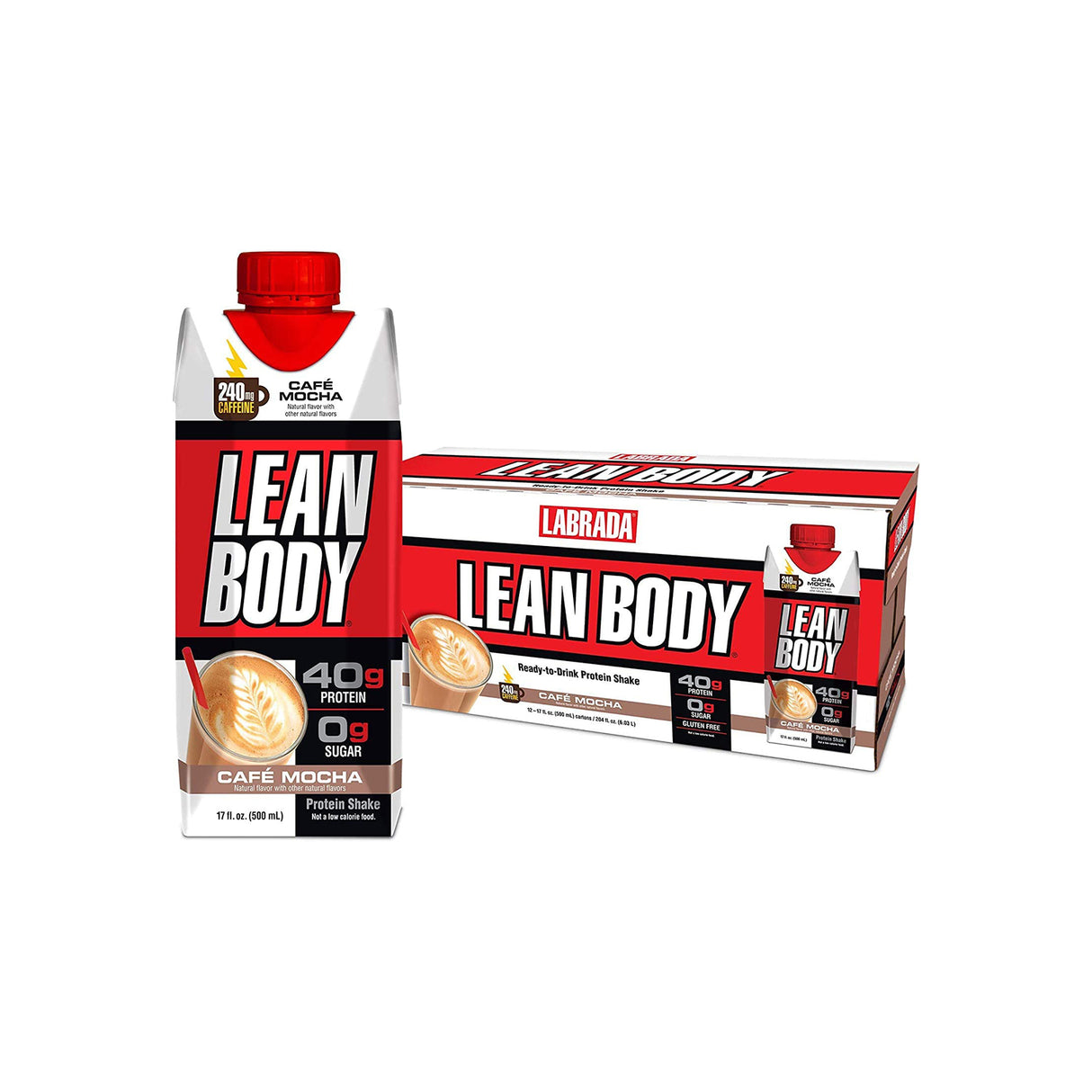 Lean Body Ready-to-Drink Protein Shake Cafe Mocha (12 x 500ml)