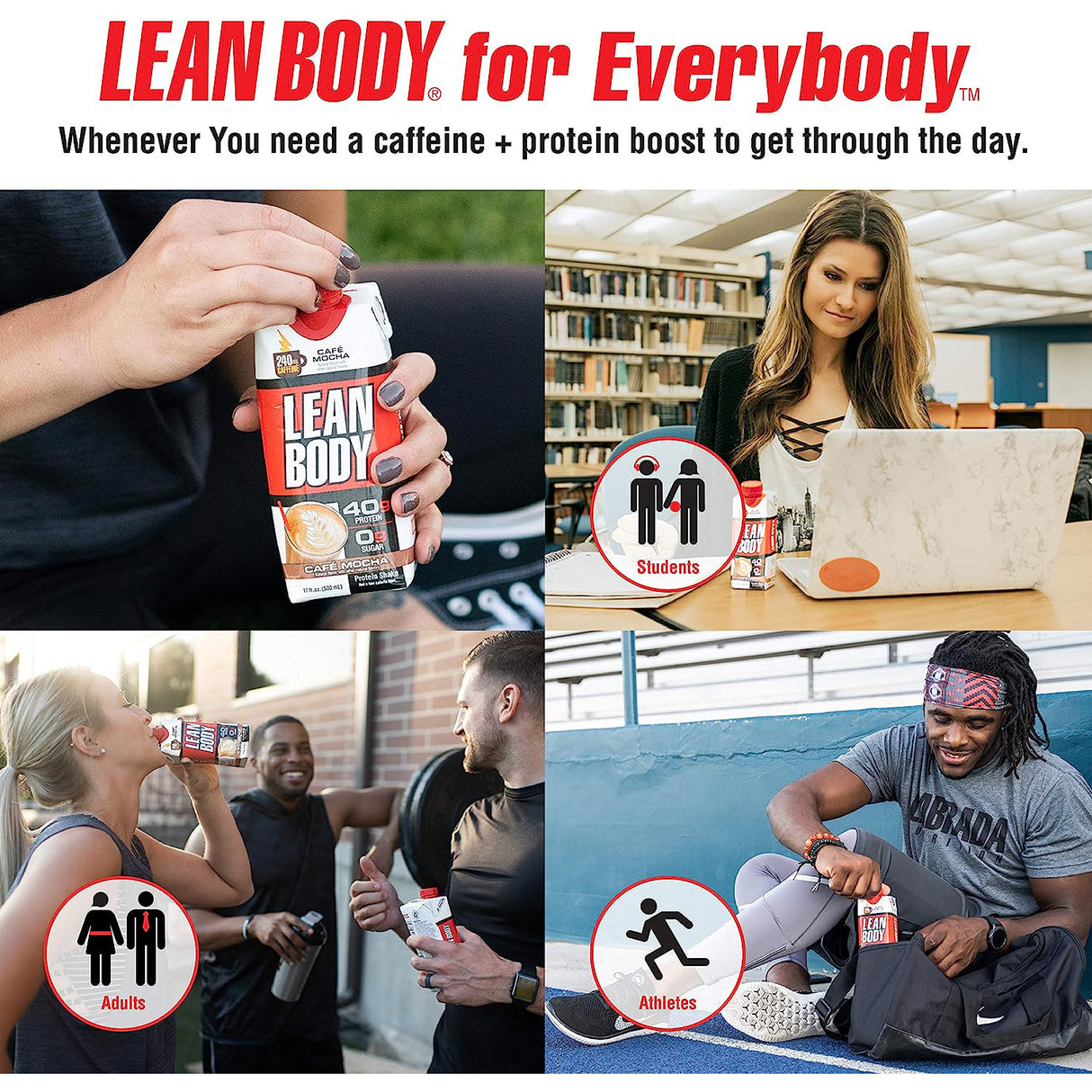 Lean Body Ready-to-Drink Protein Shake Cafe Mocha (12 x 500ml)