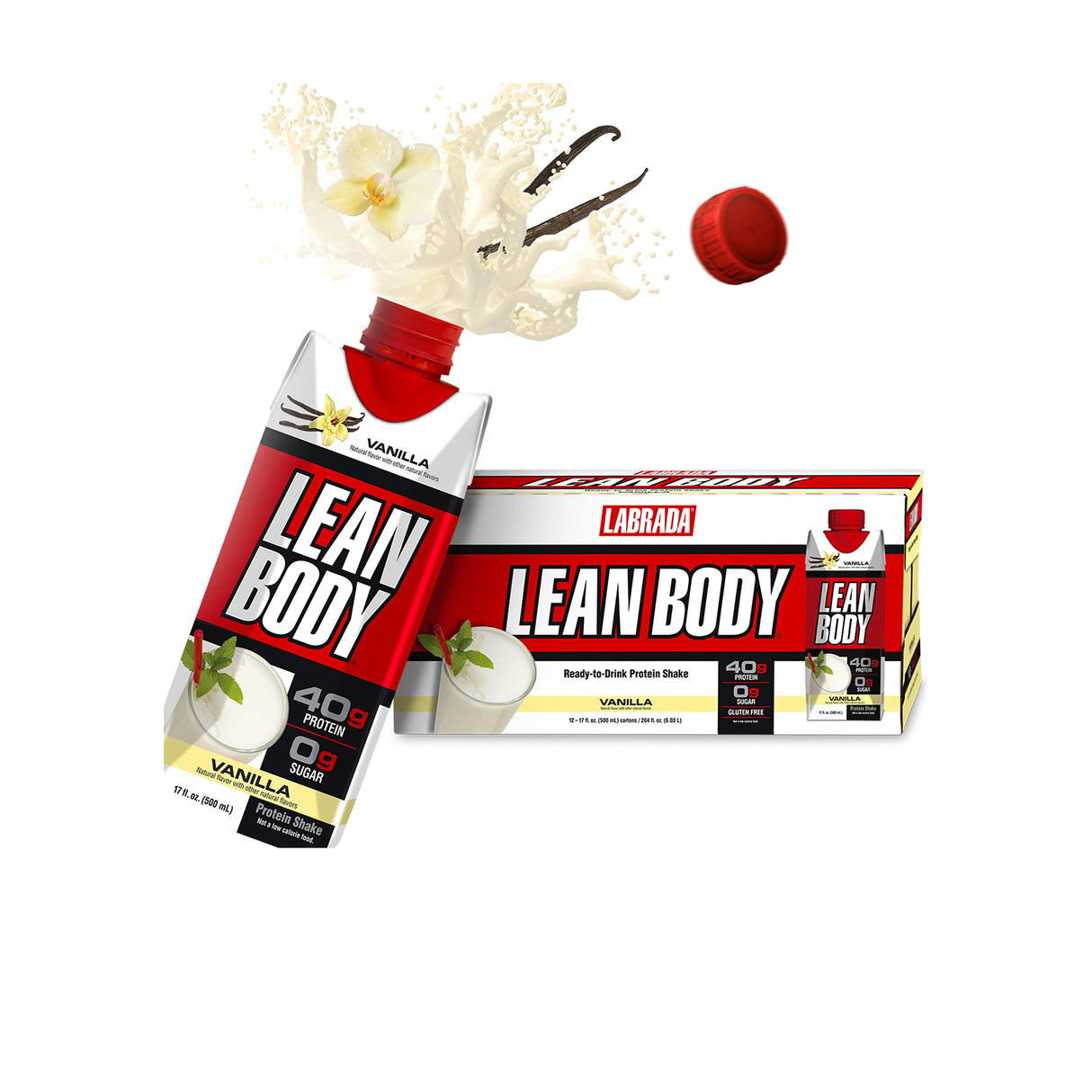 Lean Body Ready-to-Drink Protein Shake Vanilla (12 x 500ml)