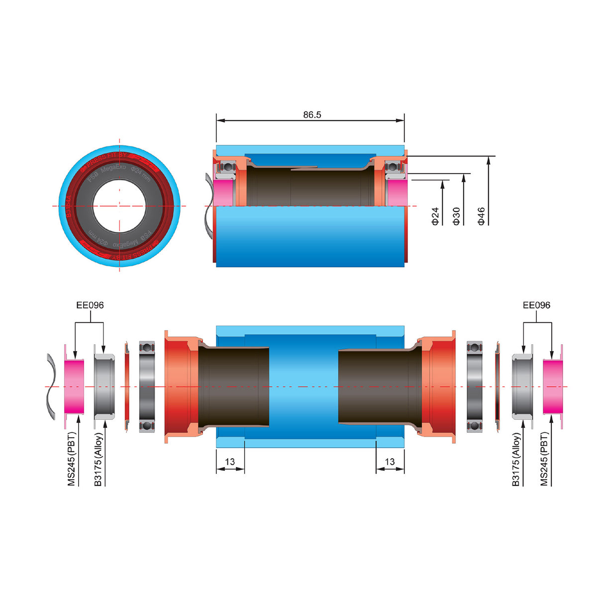 FSA Adapter EVO Reducer 30 to 24c