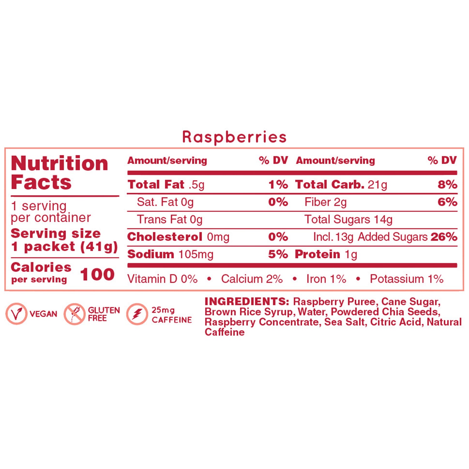 Huma Energy Gels Original Raspberries (24 x 36g)