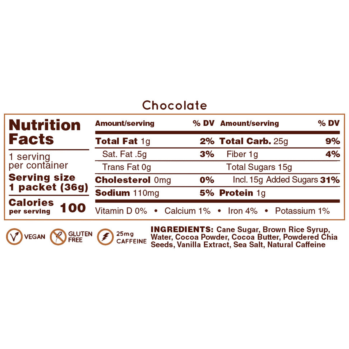 Huma Energy Gels Original Chocolate (24 x 36g)
