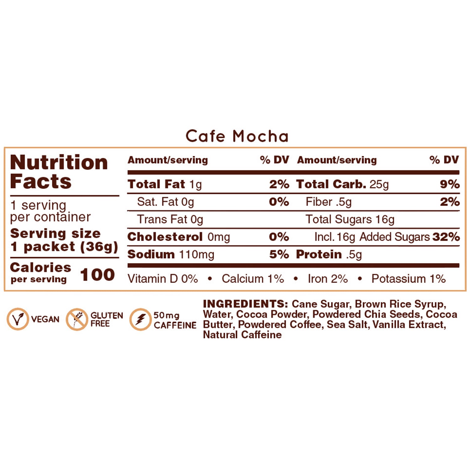 Huma Energy Gels Original Cafe Mocha (24 x 36g)