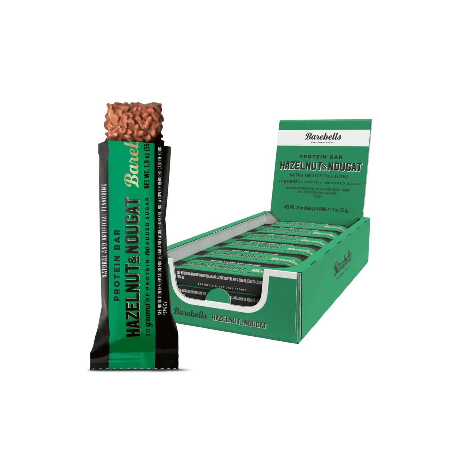 Barebells Hazelnut Nougat Protein Bars (12 x 55g)