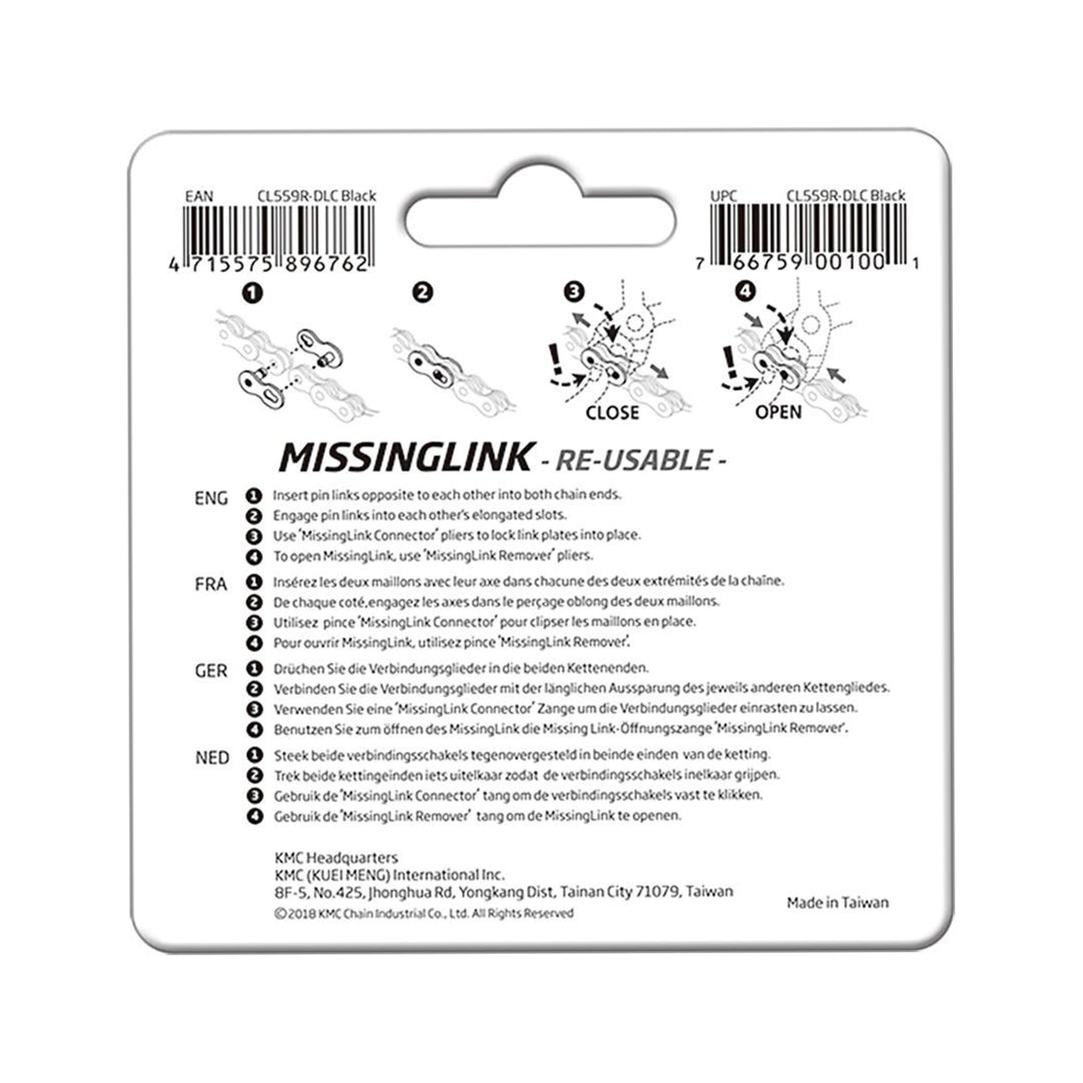 KMC CL573R Missing Link 6 7 8 Speed Silver 2 Pairs