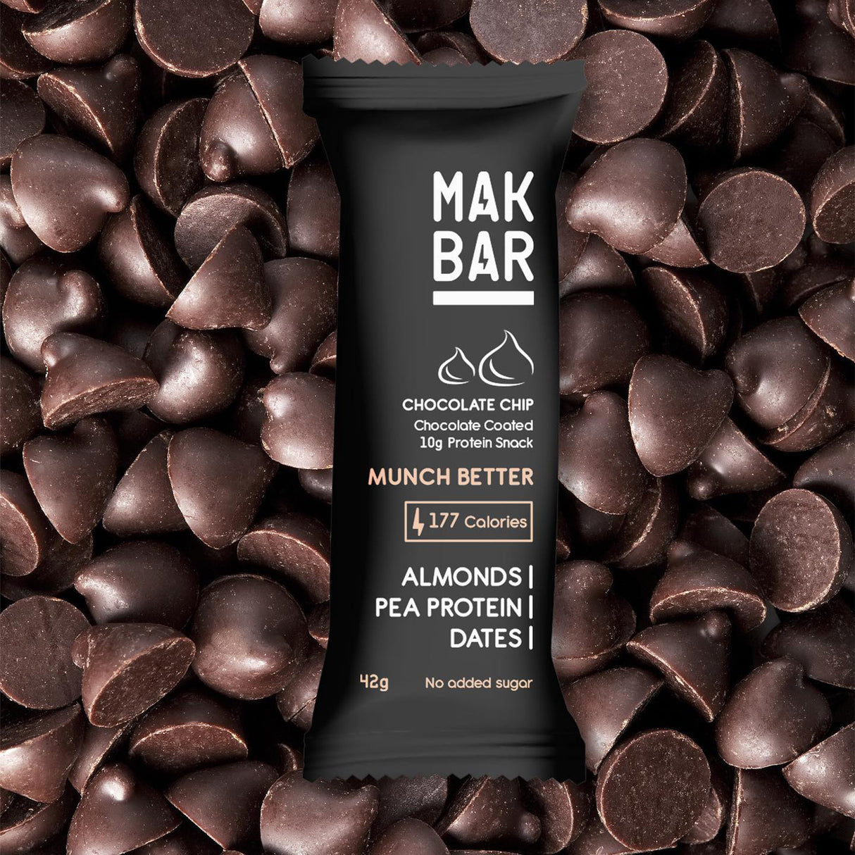 Mak Bar Chocolate Chip Protein Bar (10 x 42g)