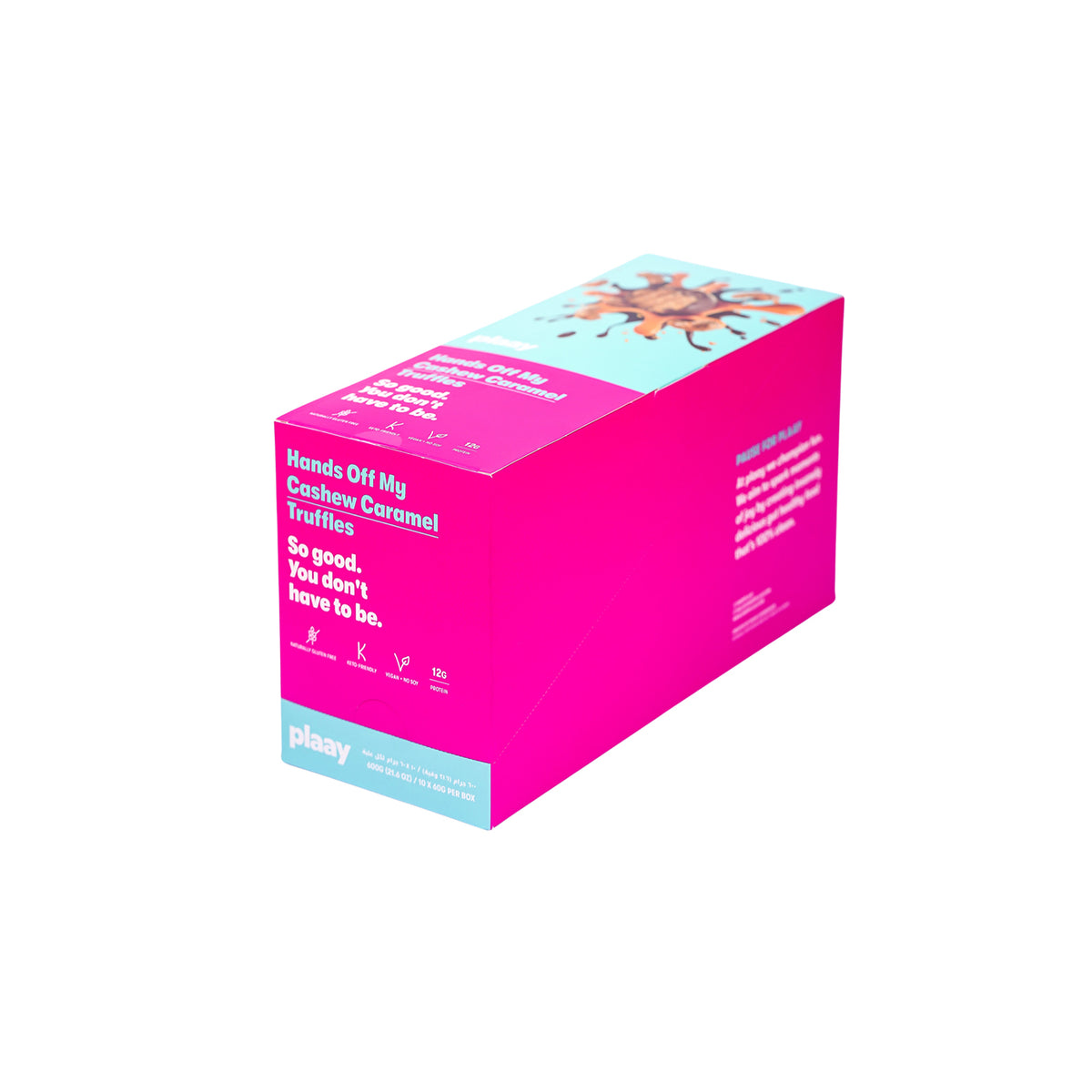 Plaay Cashew Caramel Truffles (10 x 60g)