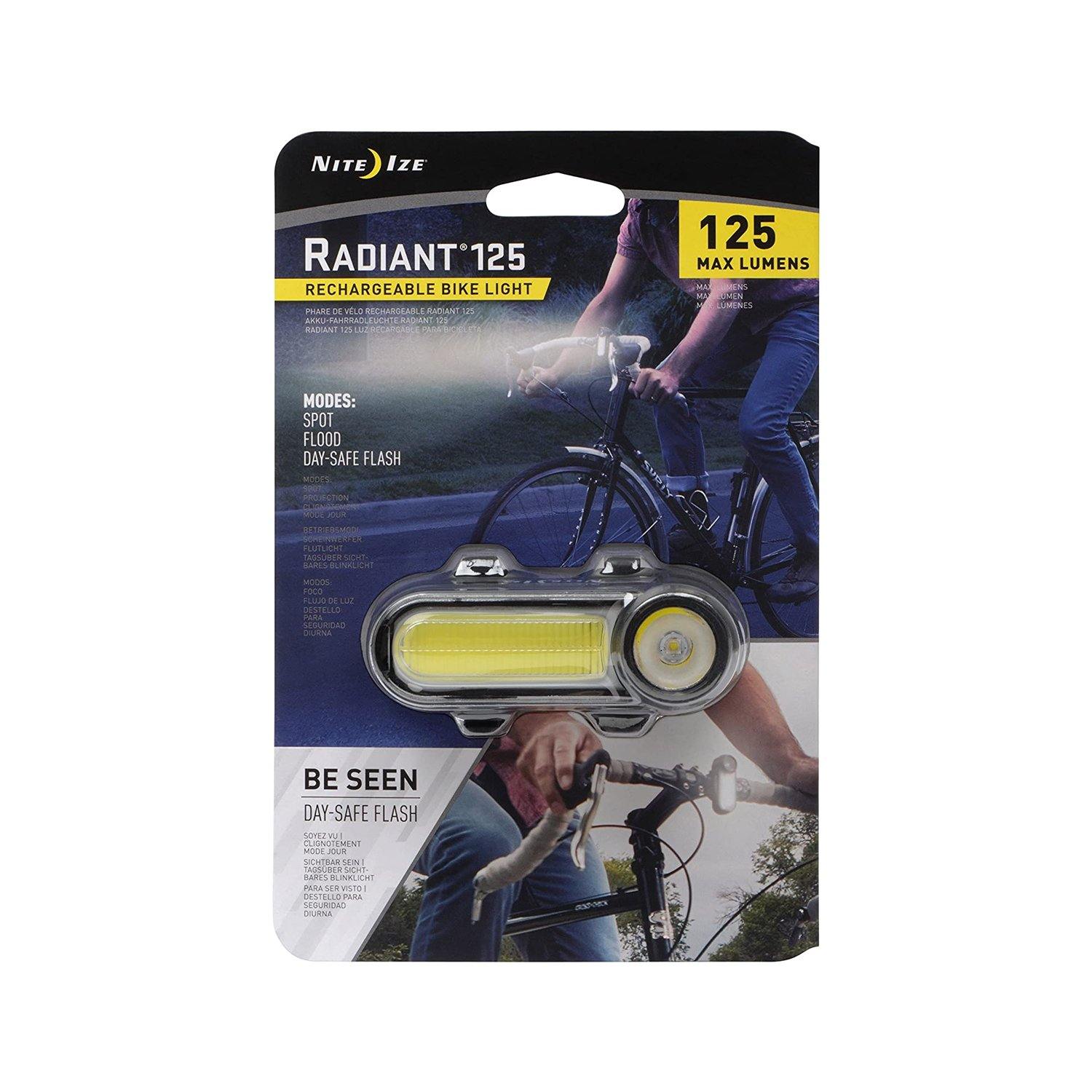 Nite Ize Radiant® 125 Rechargeable Bike Light - White - Cycle Souq
