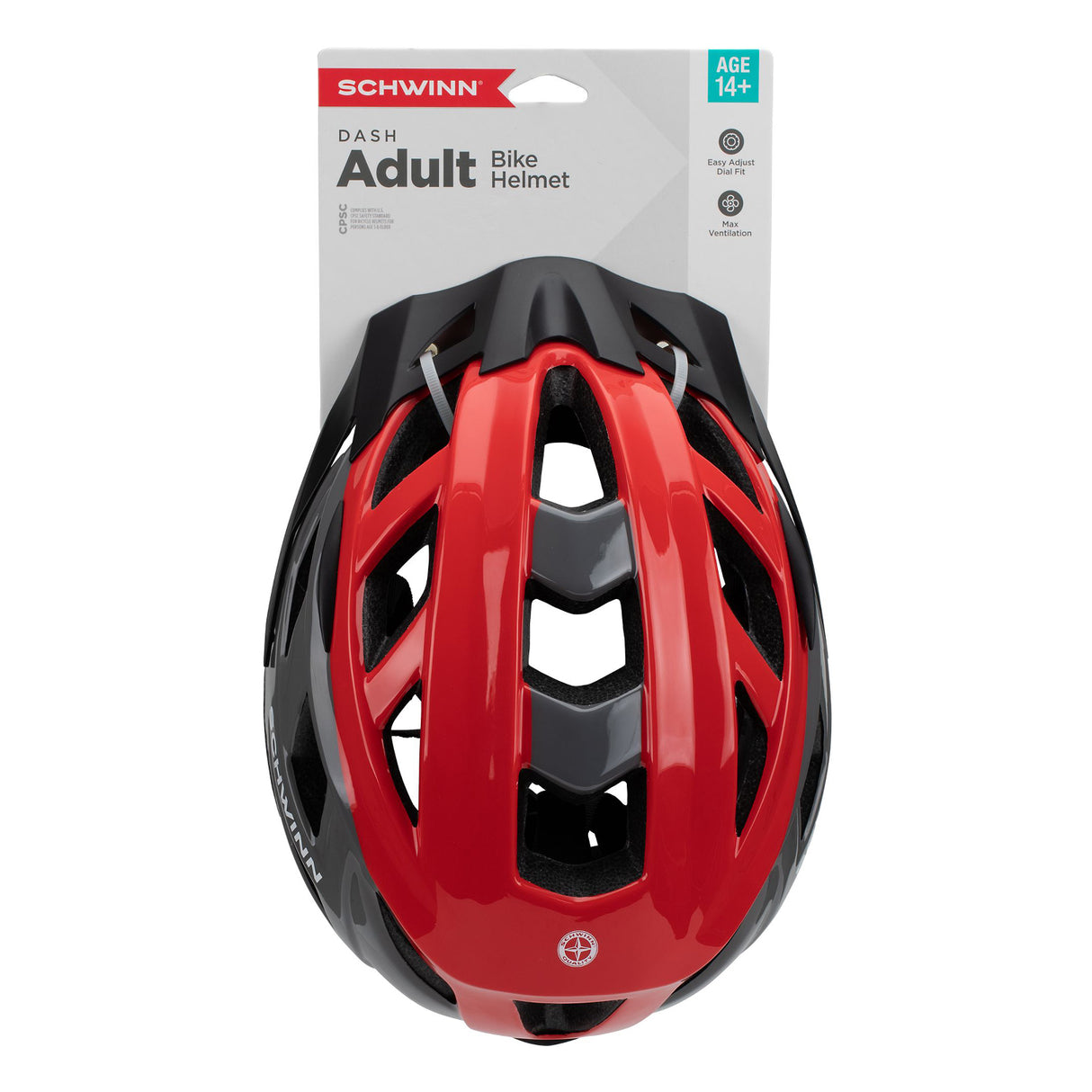 Schwinn Adult Mens Dash Helmet Red/Grey