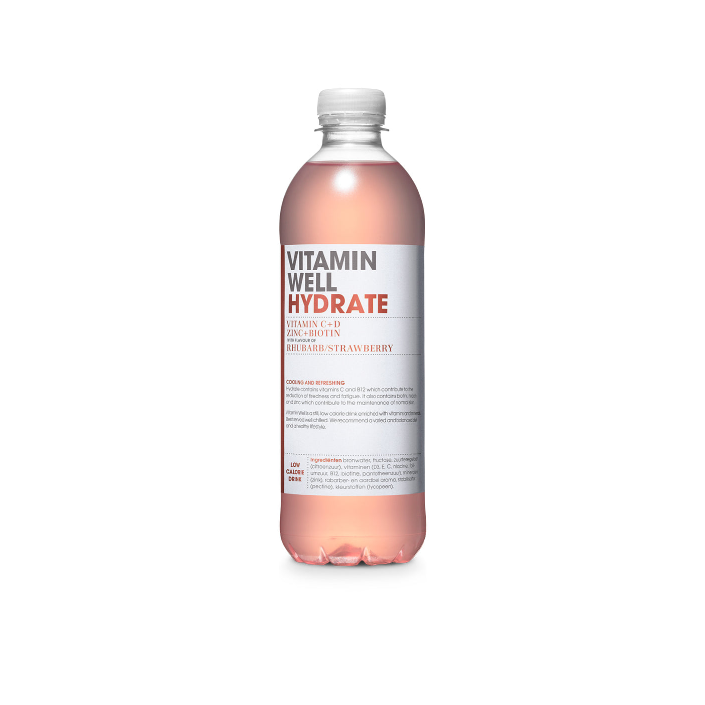 Vitamin Well Hydrate Rhubarb/Strawberry (12 x 500ml)