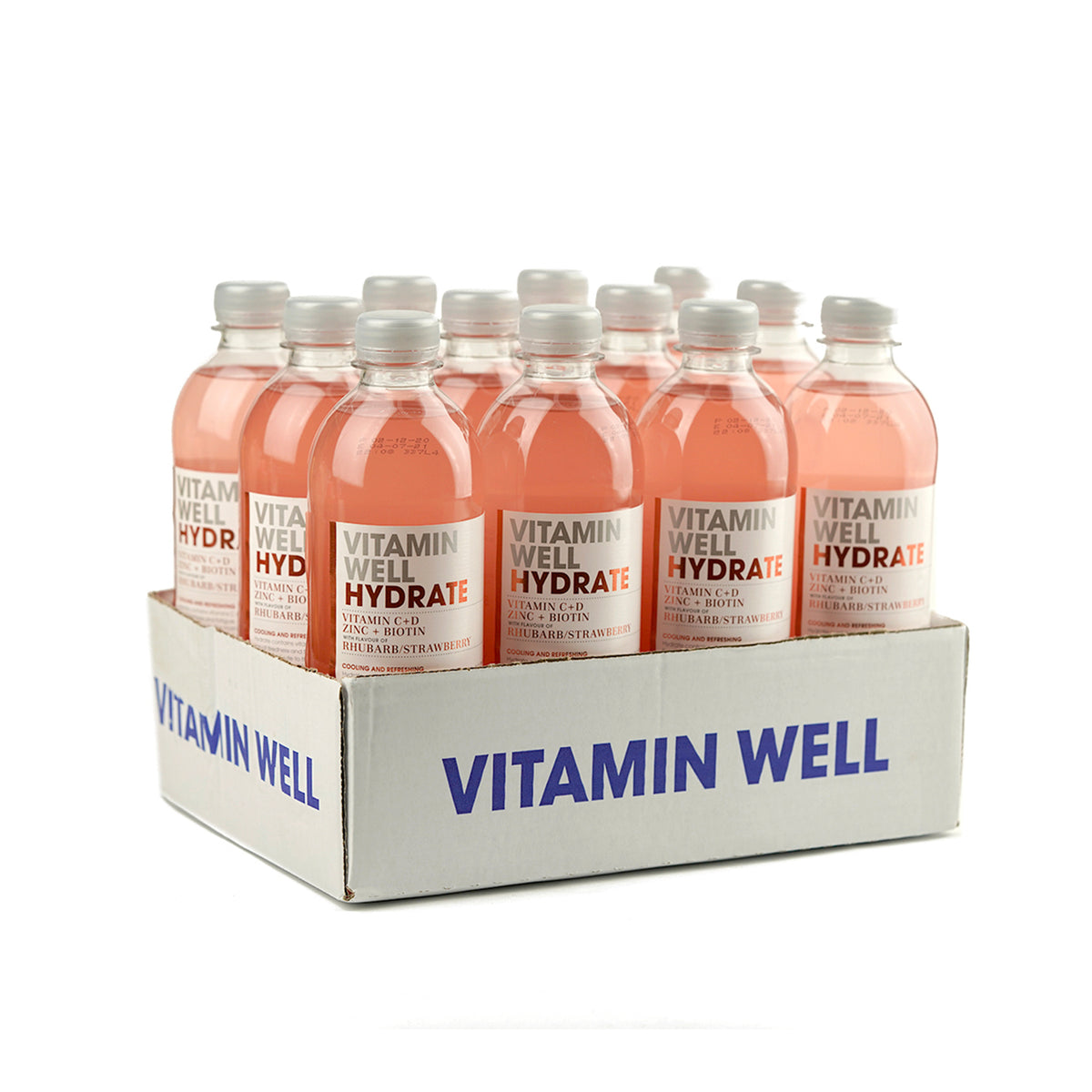 Vitamin Well Hydrate Rhubarb/Strawberry (12 x 500ml)