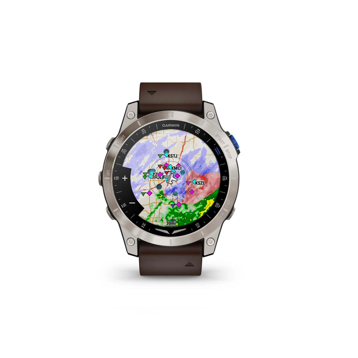 Garmin D2 Mach 1 Aviator Oxford Brown Leather Band