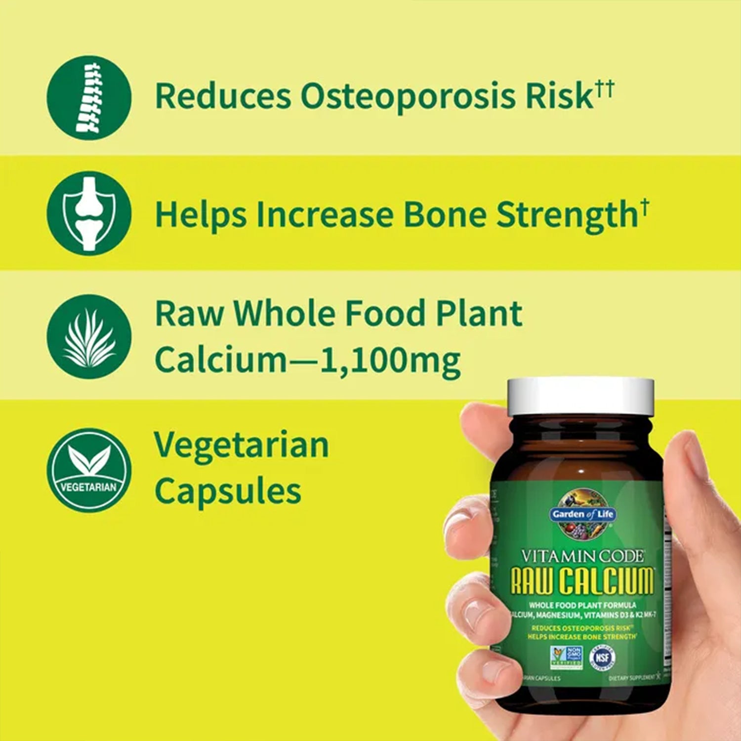Garden of Life Vitamin Code Raw Calcium 60 Capsules Cyclesouq UAE CycleSouq