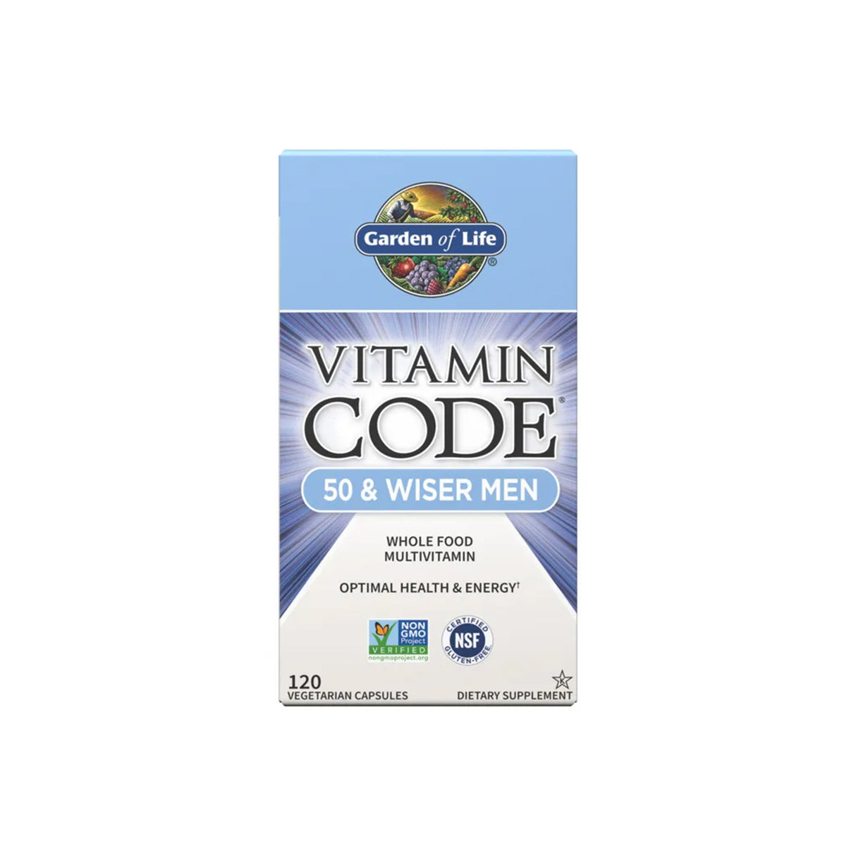Garden of Life Vitamin Code 50 and Wiser Men's Multi 120 Capsules