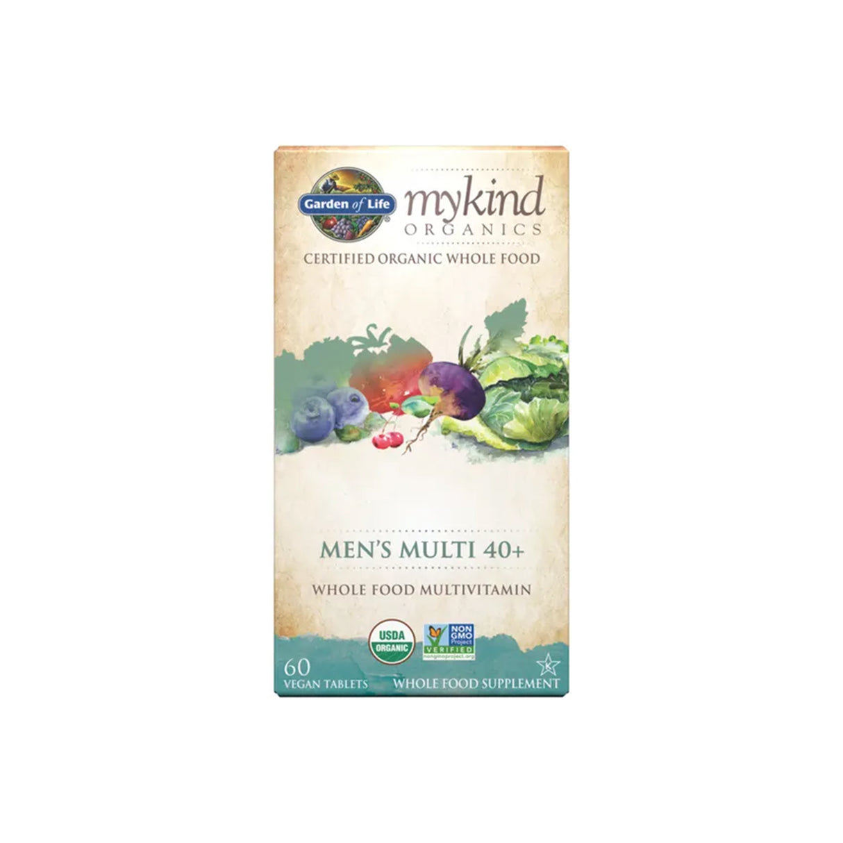 Garden of Life Mykind Organics Men's 40+ Multi Tablets 60 Capsules
