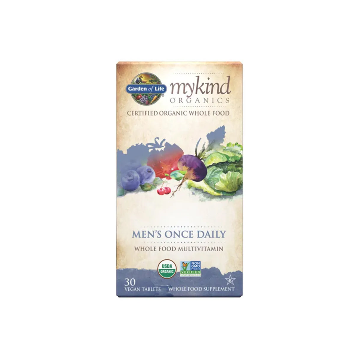 Garden of Life Mykind Organics Mens Once Daily Tablets 60 Capsules