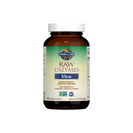 Garden of Life RAW Enzymes Men Digestive Health 90 Capsules