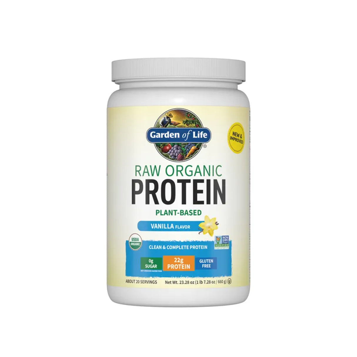 Garden of Life Raw Organic Protein Powder - Vanilla (660g)