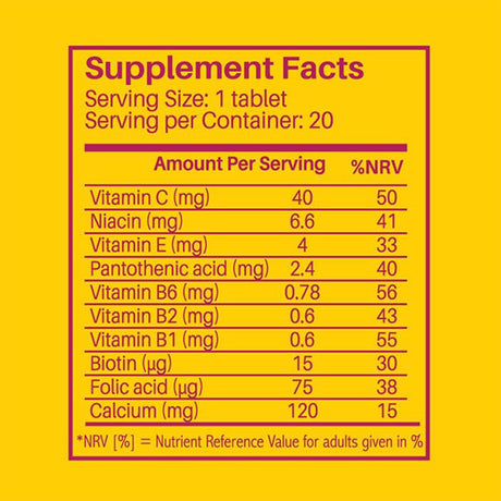 Sunshine Nutrition Kids Multivitamin Raspberry Flavor Effervescent Tablets 20's