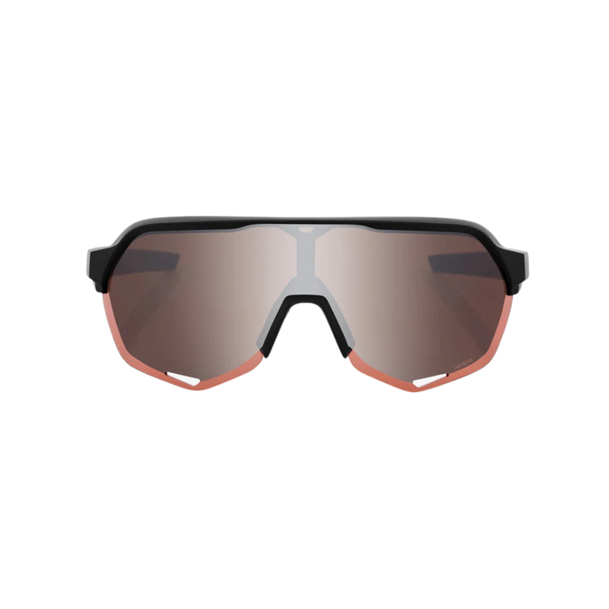 100% S2 Eyewear Soft Tact Black Hiper Crimson Silver Mirror Lens