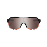 100% S2 Eyewear Soft Tact Black Hiper Crimson Silver Mirror Lens