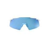 100% Aerocraft Matte White Hiper Blue Mirror Lens