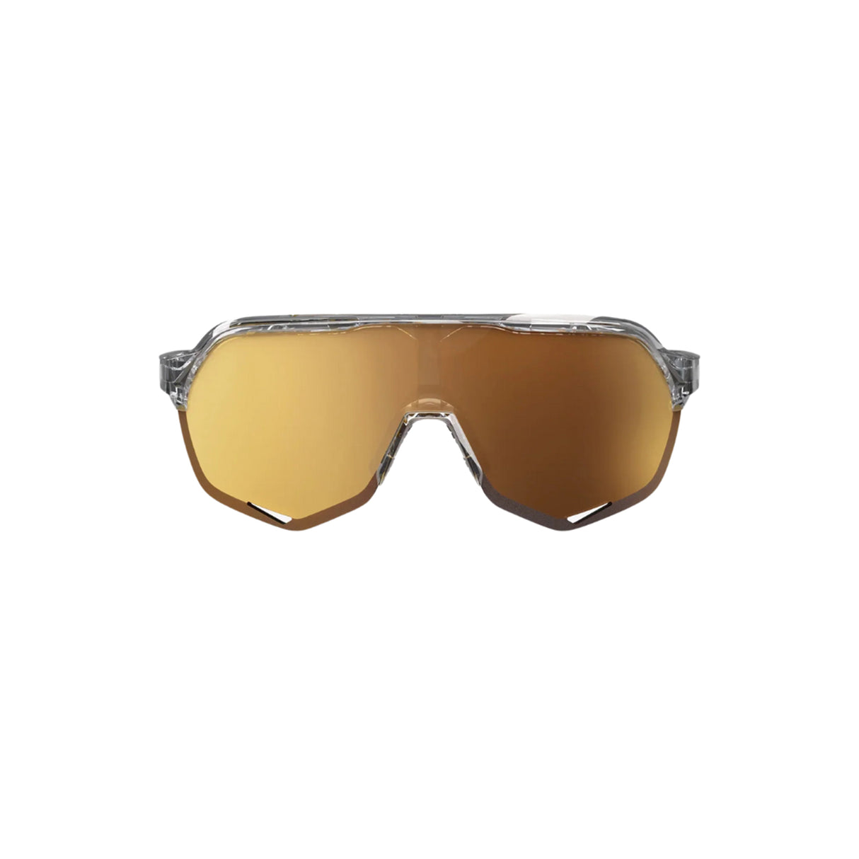 100% S2 Polished Translucent Grey Gold Mirror Lens