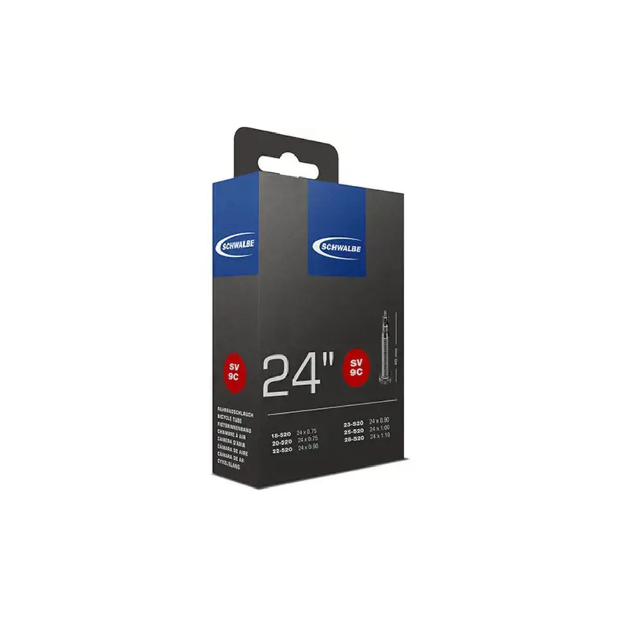 Schwalbe SV9C 24" Inner Tube 18/28-520 40mm Presta Valve