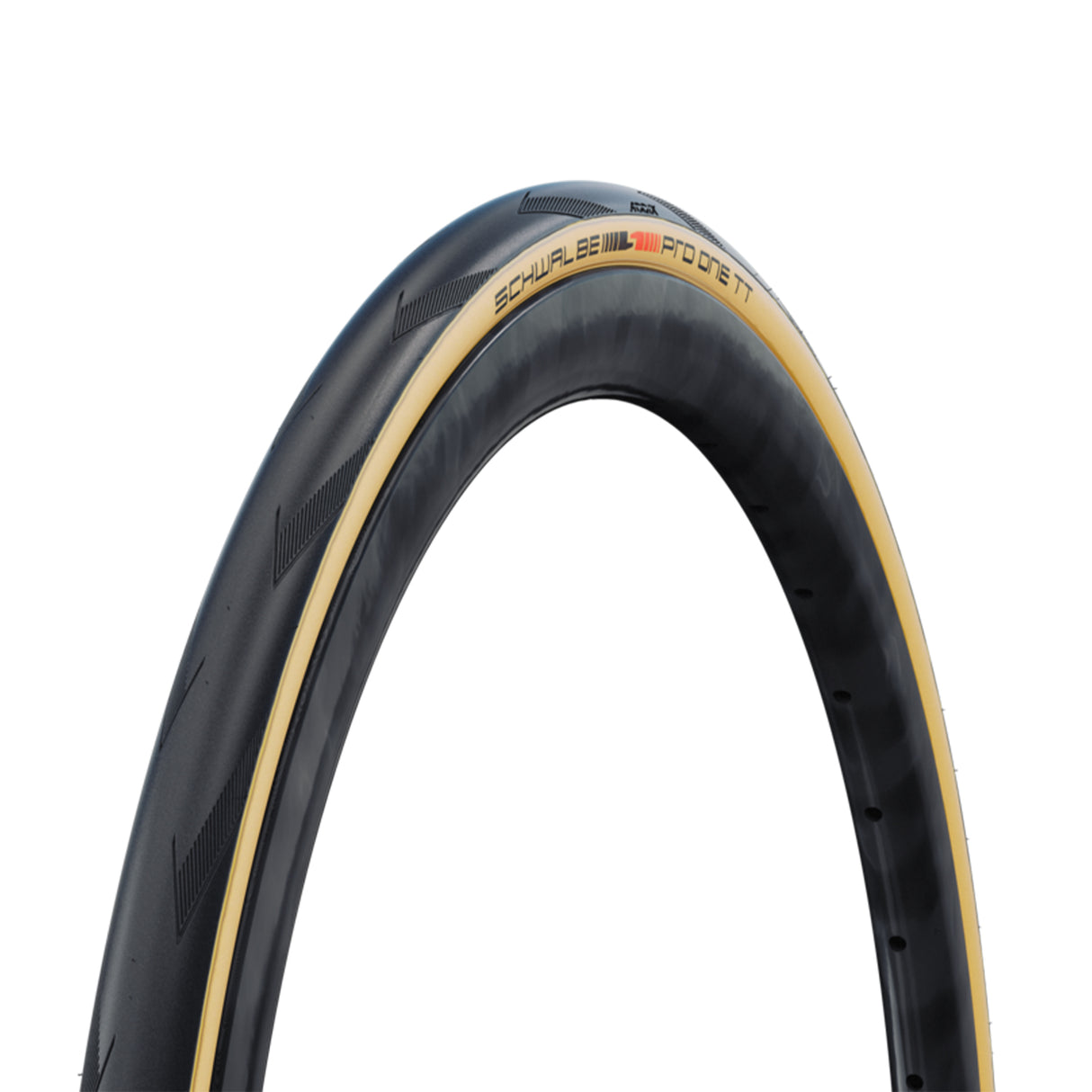 Schwalbe Pro One TT ADDIX Race V‑Guard TLE Tire 28" 700c 127 TPI Folding Bead Clear Skin
