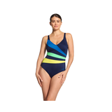 Zoggs Sea Frond Wrap Panel Classic Back Swimsuit