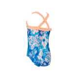 Zoggs Girls Bahia Ruffle Crossback Swimsuit