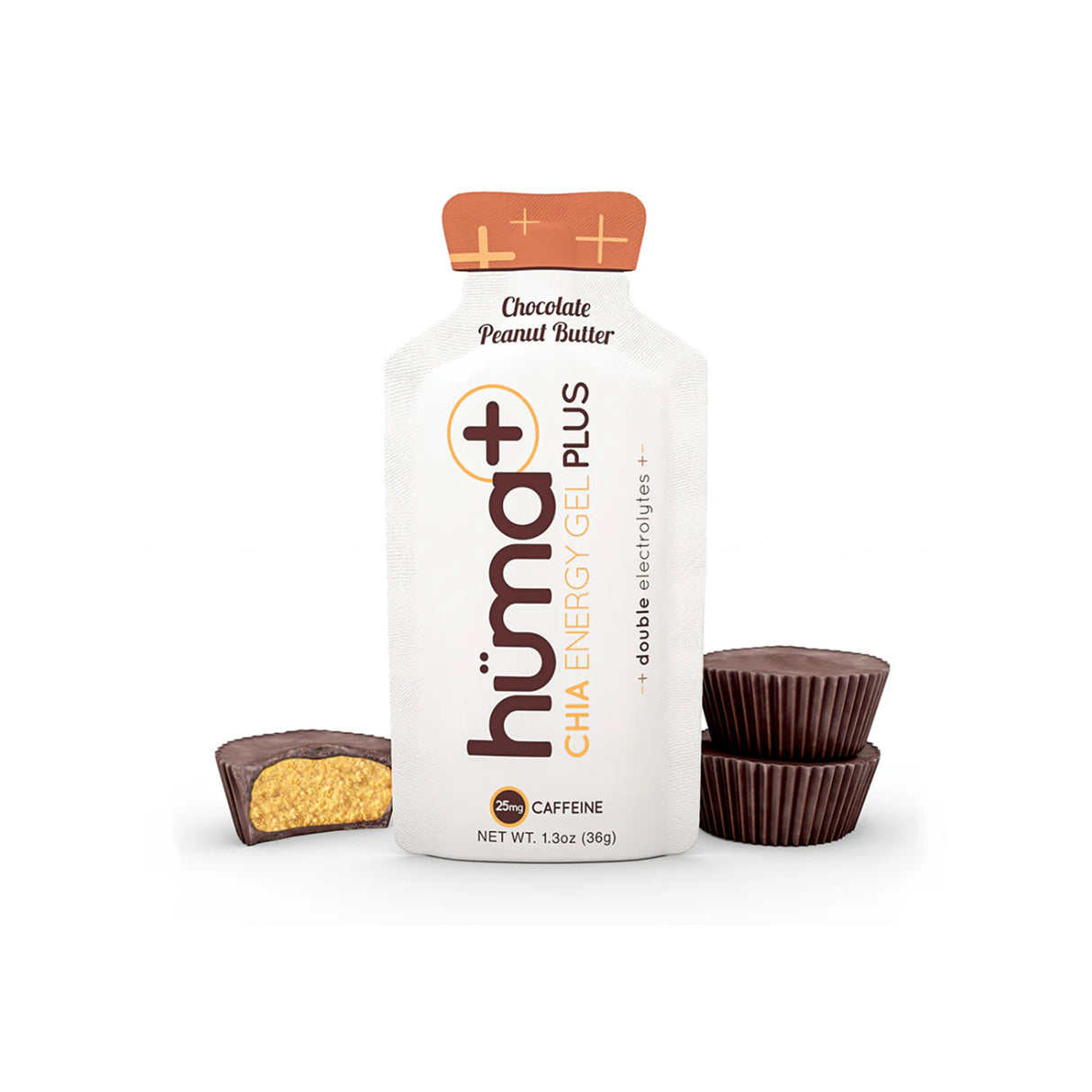 Huma Chia Energy Gel Plus - Chocolate & Peanut Butter (24 x 36g)